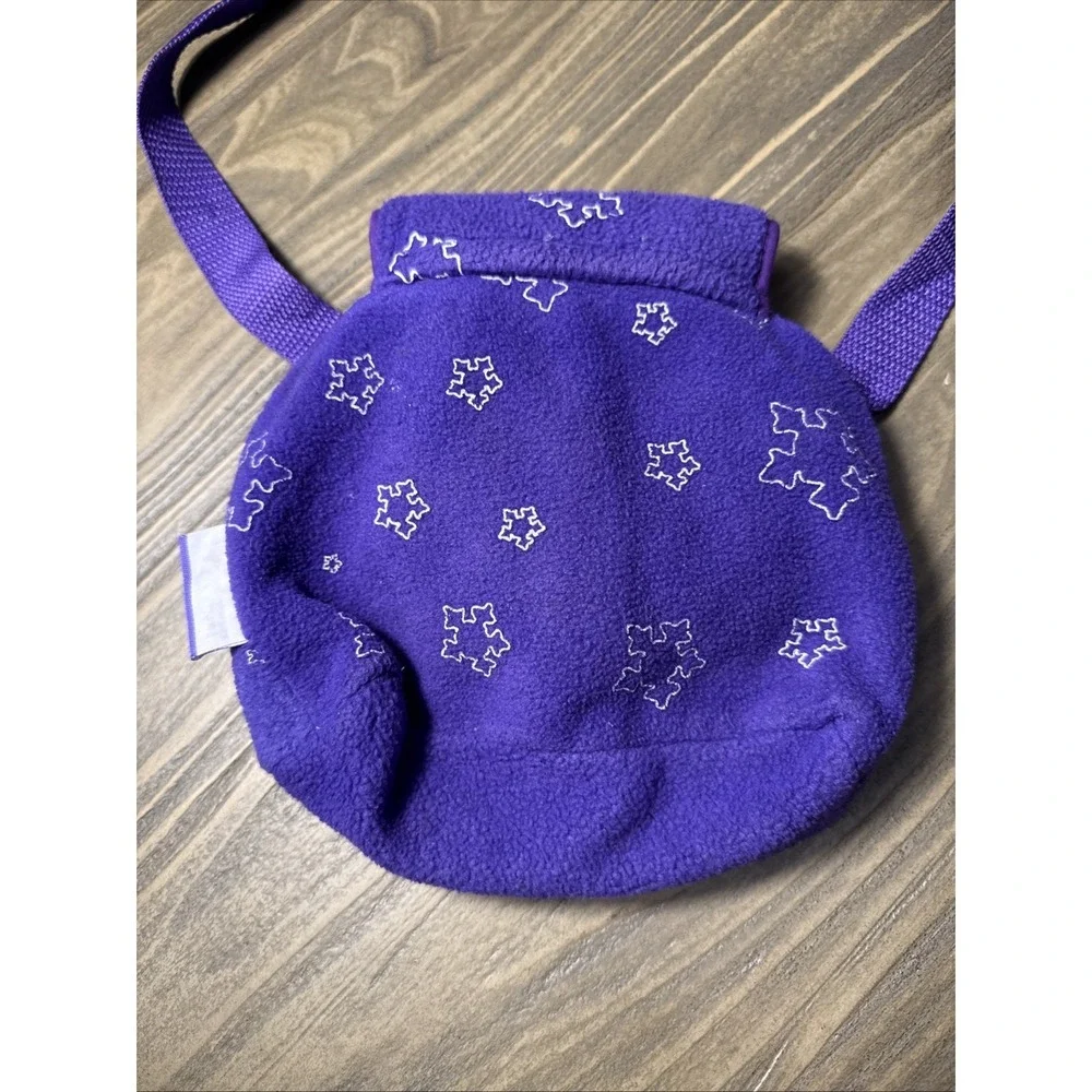 Vintage Disney‎ Winnie the Pooh Bag Kids Purple Fleece Snowflake Crossbody